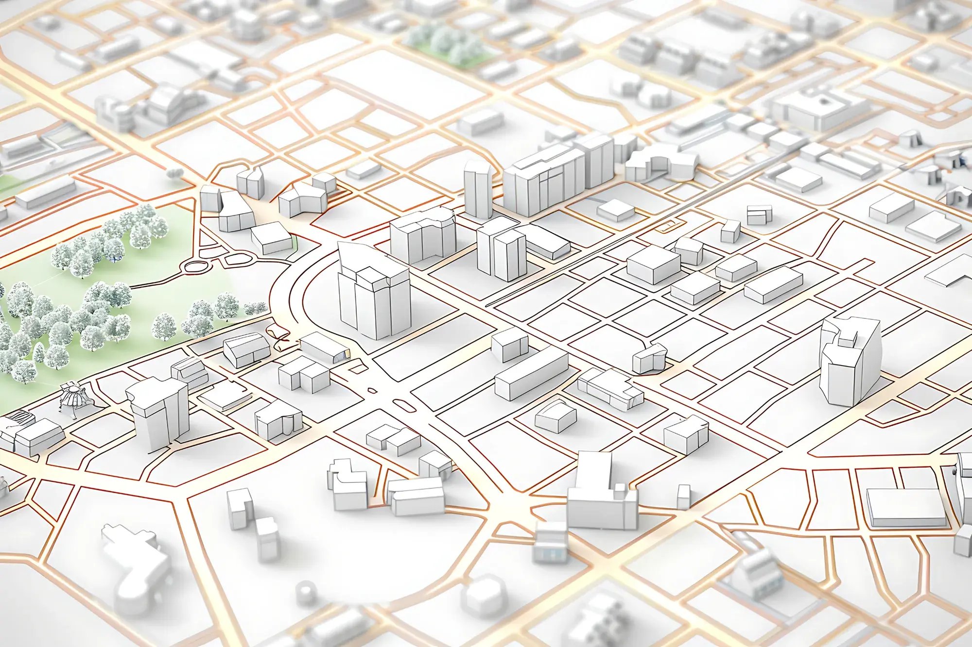 Illustration cartographique du réseau routier structuré en points de repère et tronçons