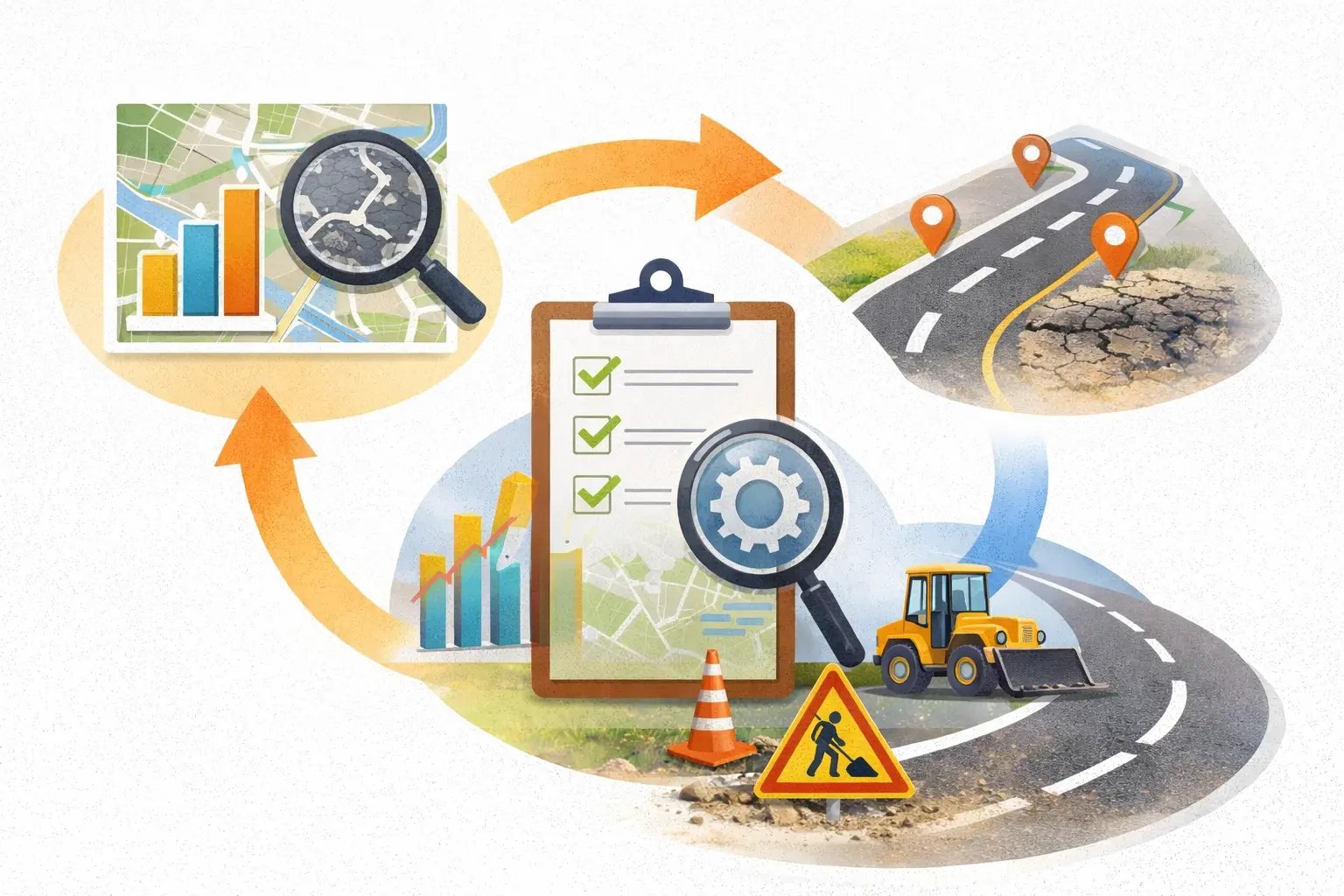 Infographie cycle entretien voirie