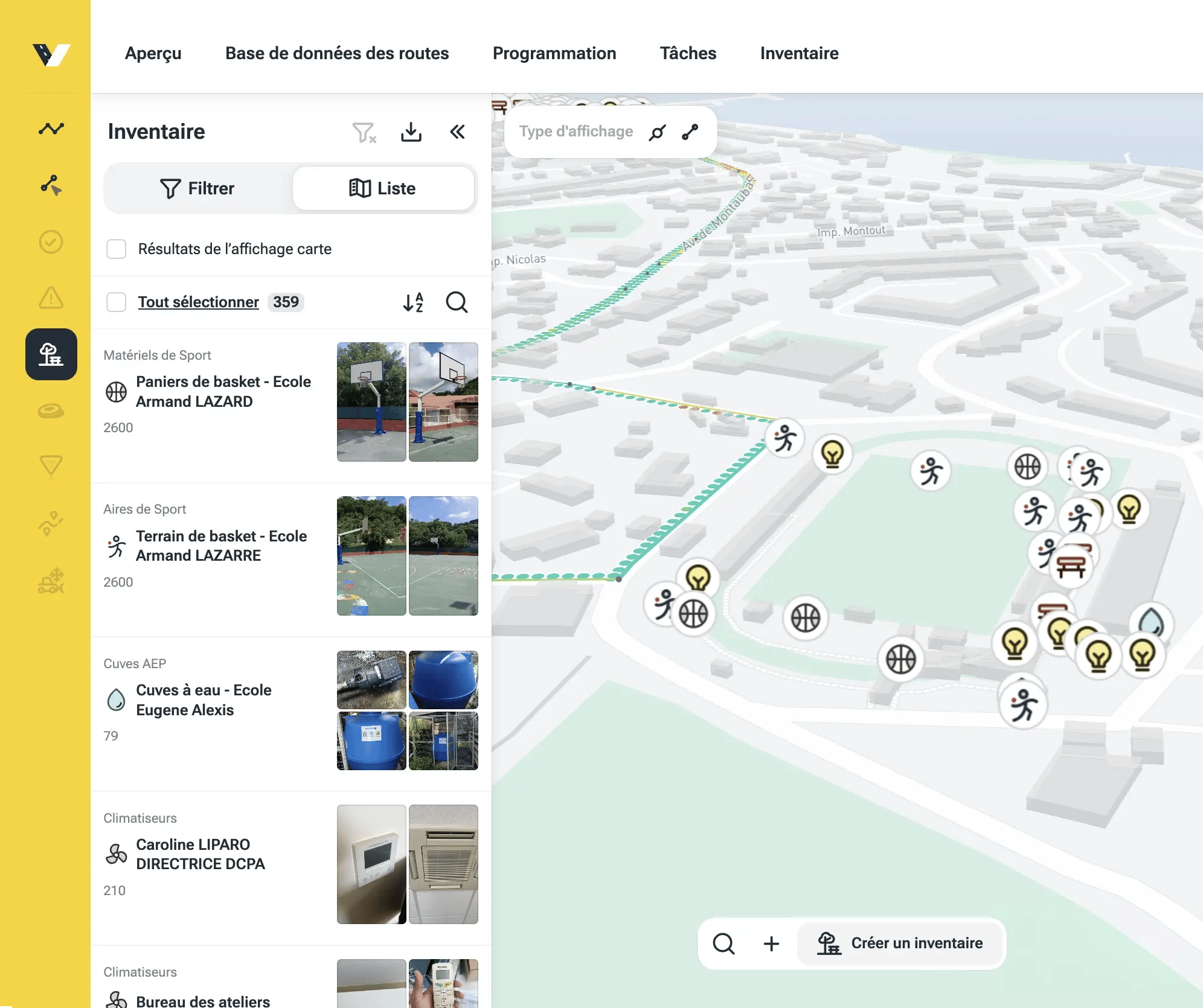 Illustration du module inventaire de vialytics
