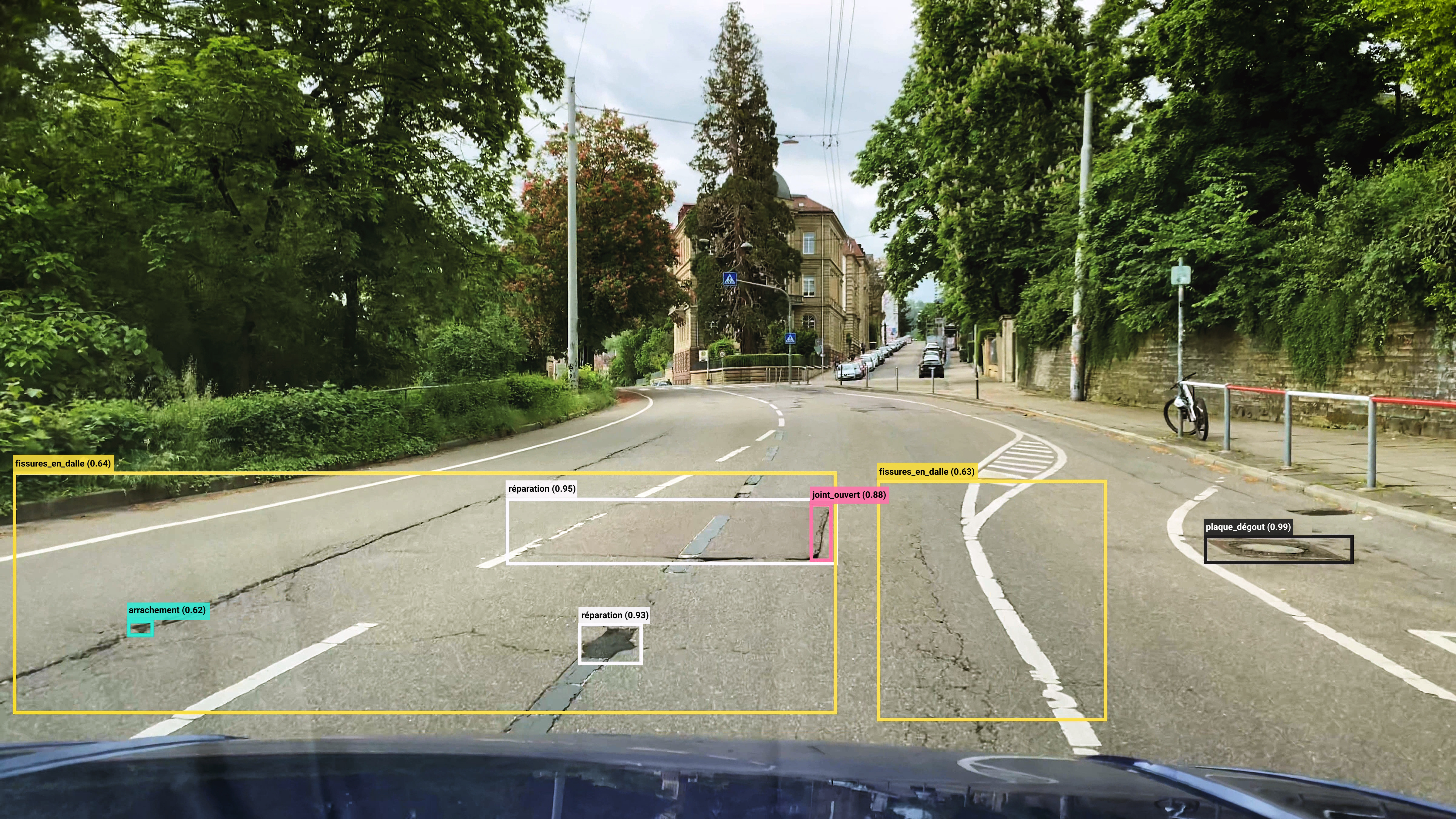 démonstration de la technologie de vialytics et de l'analyse de la route par son IA