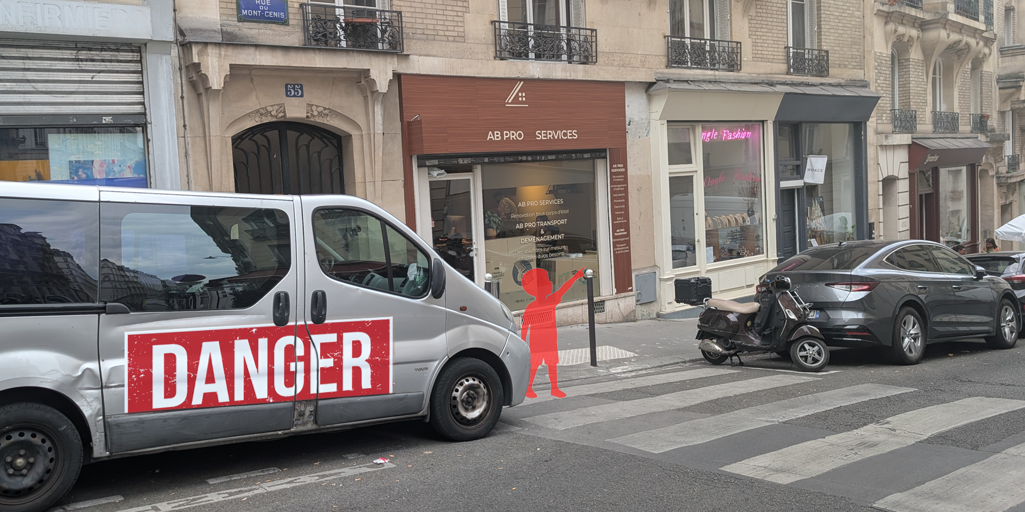 passage piéton non conforme Loi LOM